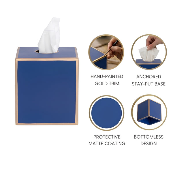 Mattie Tissue Box Cover Blue