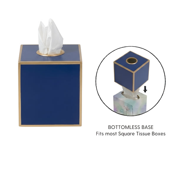 Mattie Tissue Box Cover Blue