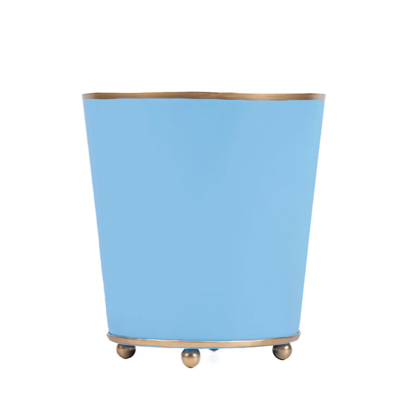 Mattie Round Cachepot Planter Cornflower Blue