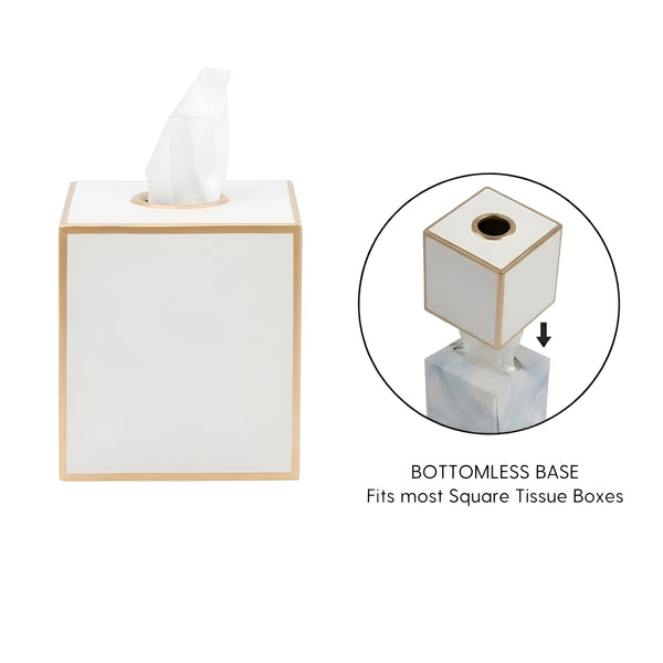Mattie Square Tissue Box Cover - Cloud
