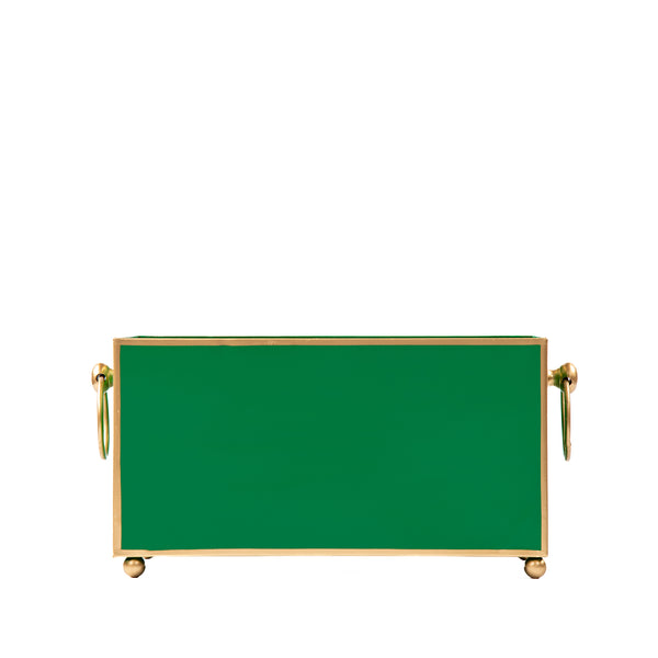 Mattie Rectangular Cachepot Planter 6x12 - Emerald Green