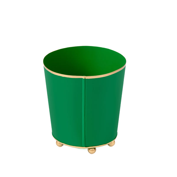 Mattie Round Cachepot Planter - Emerald Green
