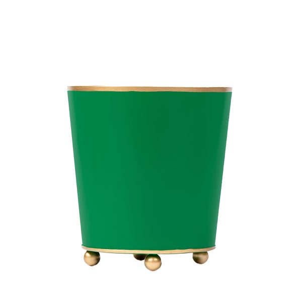 Mattie Round Cachepot Planter - Emerald Green