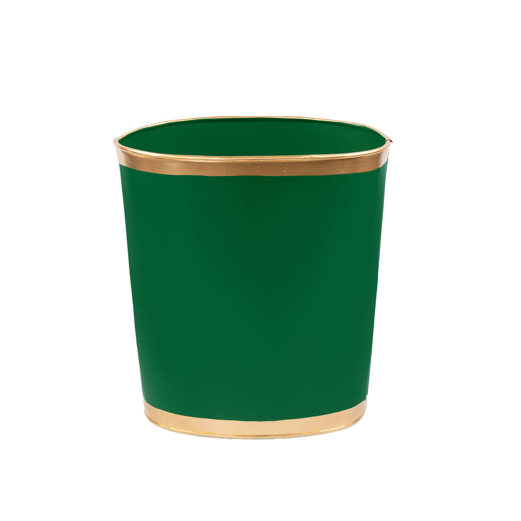 Mattie Oval Wastebasket - Emerald Green
