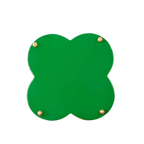 Mattie Quatrefoil Cachepot Planter - Emerald Green