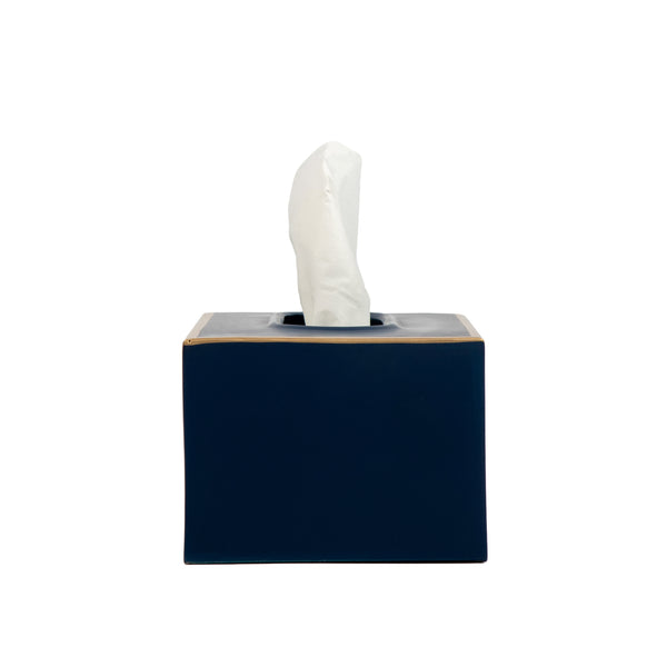 Mattie Rectangular Tissue Box Cover - Indigo Blue