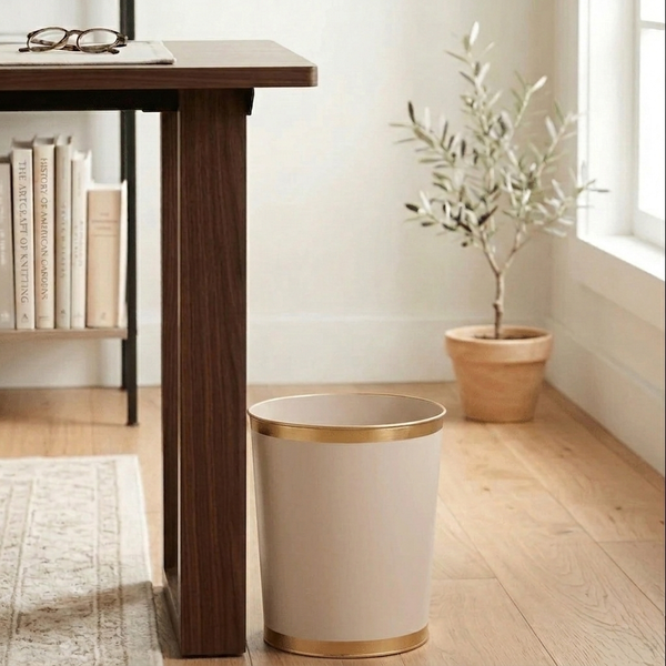 Mattie Oval Wastebasket - Natural