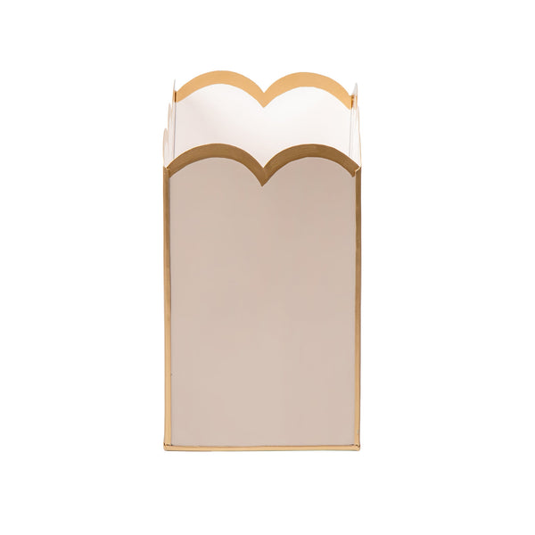 Gracie Scarlett Wastebasket Natural & White