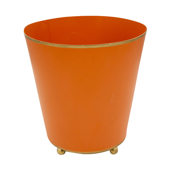 Mattie Round Cachepot Planter Orange
