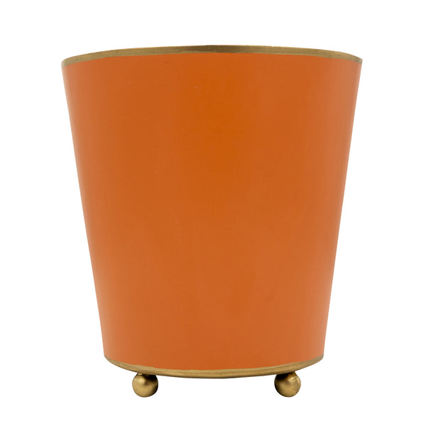 Mattie Round Cachepot Planter Orange