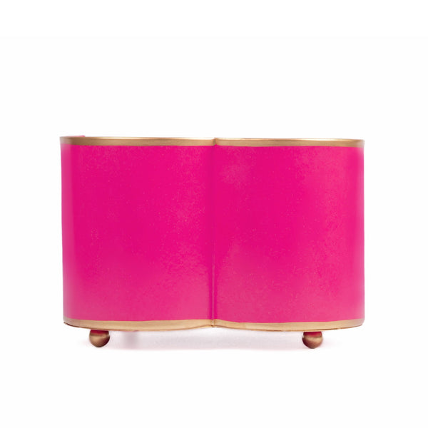 Mattie Quatrefoil Cachepot Planter Pink