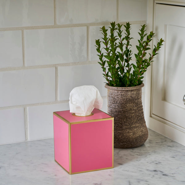 Mattie Tissue Box Cover Pink