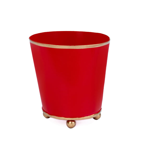 Mattie Round Cachepot Planter Red