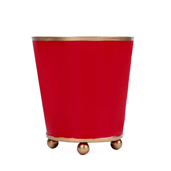 Mattie Round Cachepot Planter Red