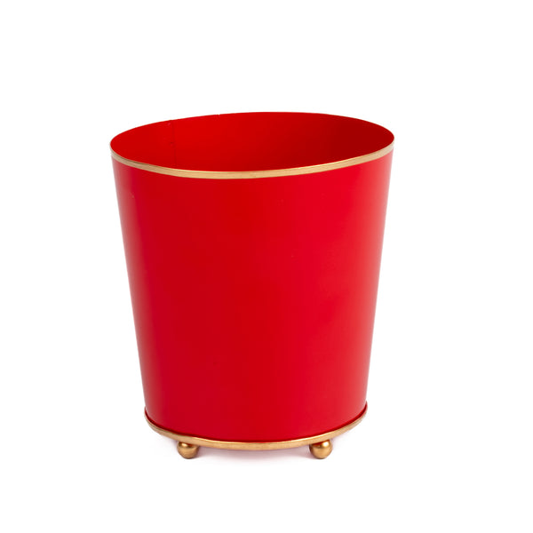 Mattie Round Cachepot Planter Red