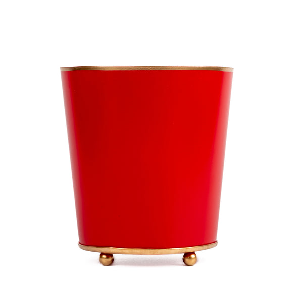 Mattie Round Cachepot Planter Red