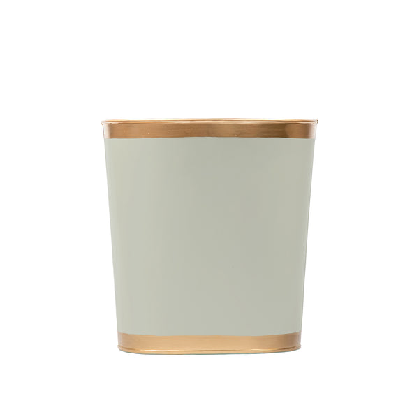 Mattie Oval Wastebasket - Sage Green