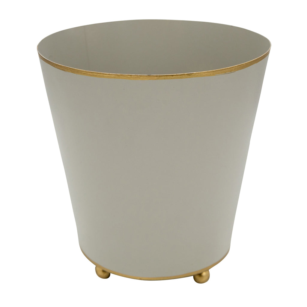 Mattie Round Cachepot Planter Taupe