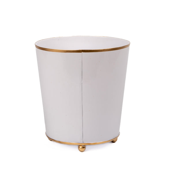 Mattie Round Cachepot Planter White
