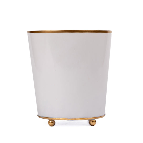 Mattie Round Cachepot Planter White