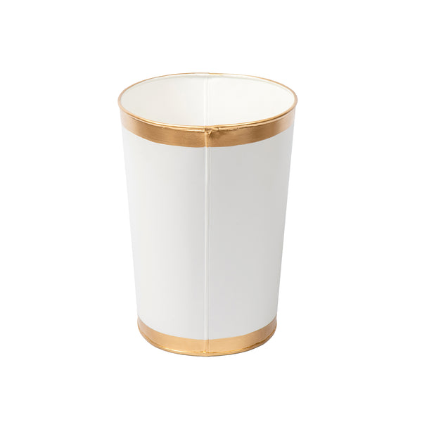 Mattie Oval Wastebasket White