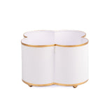 Mattie Quatrefoil Cachepot Planter White