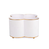Mattie Quatrefoil Cachepot Planter White