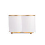 Mattie Quatrefoil Cachepot Planter White