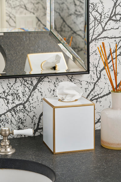 Mattie Tissue Box Cover White