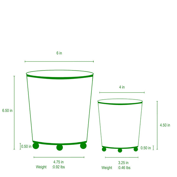 Mattie Round Cachepot Planter - Emerald Green