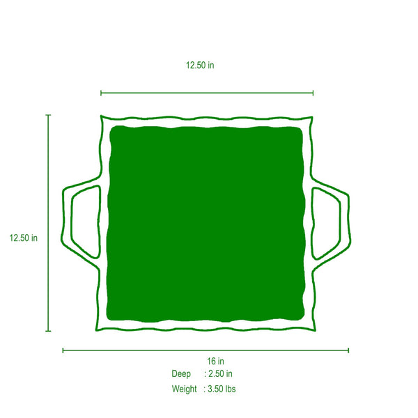 Tigers Enameled Chang Mai Tray 12x12