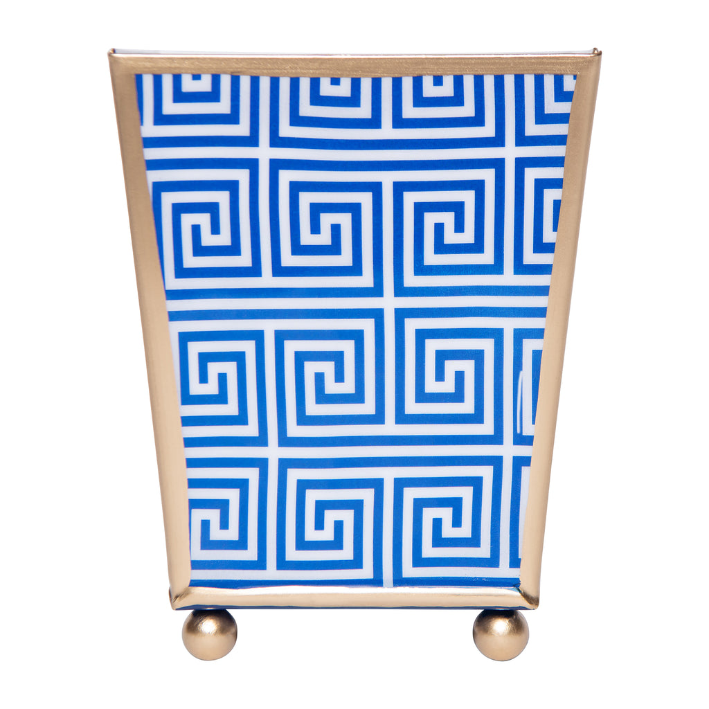 Athens Enameled Square Cachepot Planter