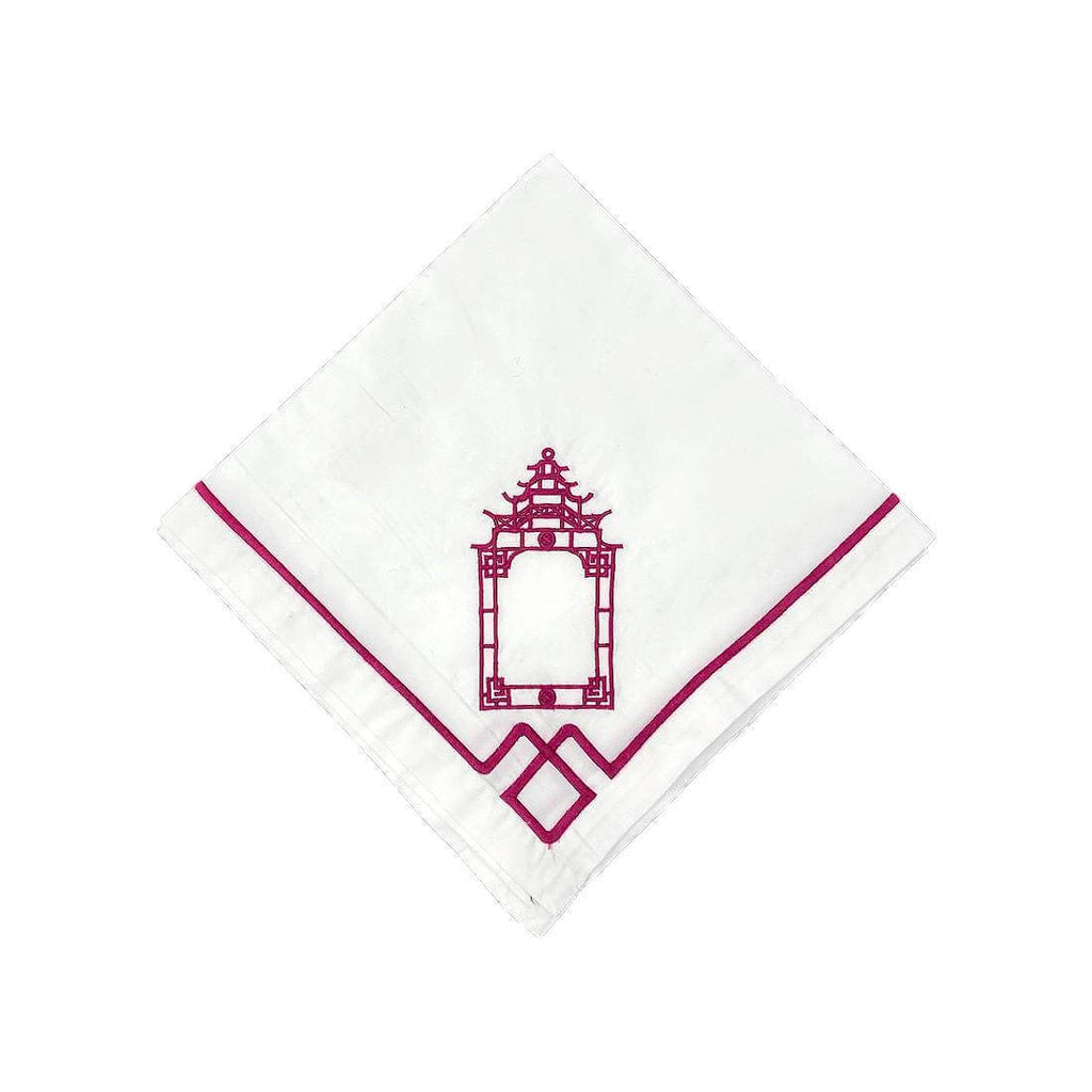 Monogram Trellis Embroidery Napkin (12pk)