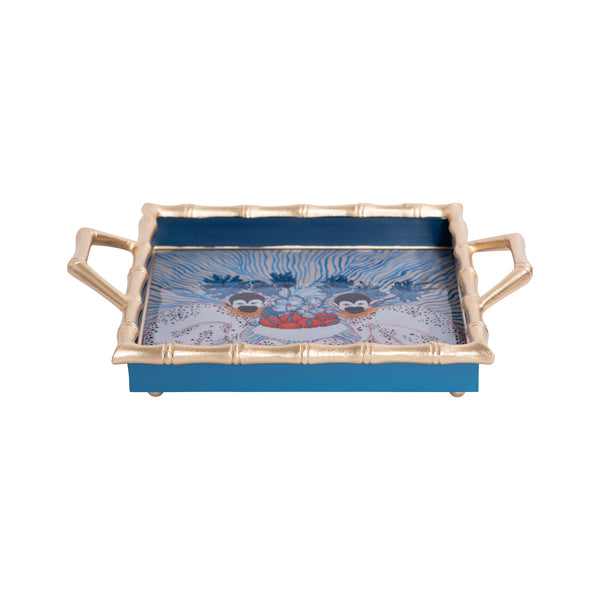 Sour Patch Monkey Enameled Chang Mai Tray 12x12