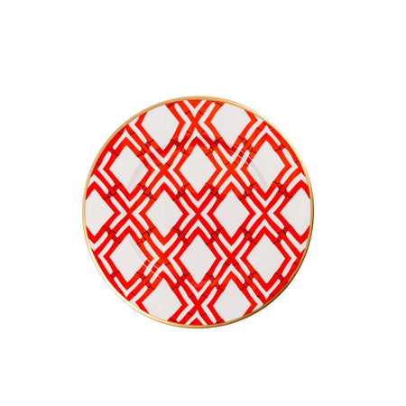 Interlocking Key Napkin White & Red (12pk)