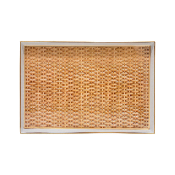 Rattan Enameled Oliver Tray 8x12