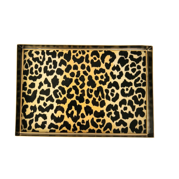 Leopard Spots Enameled Oliver Tray 8x12