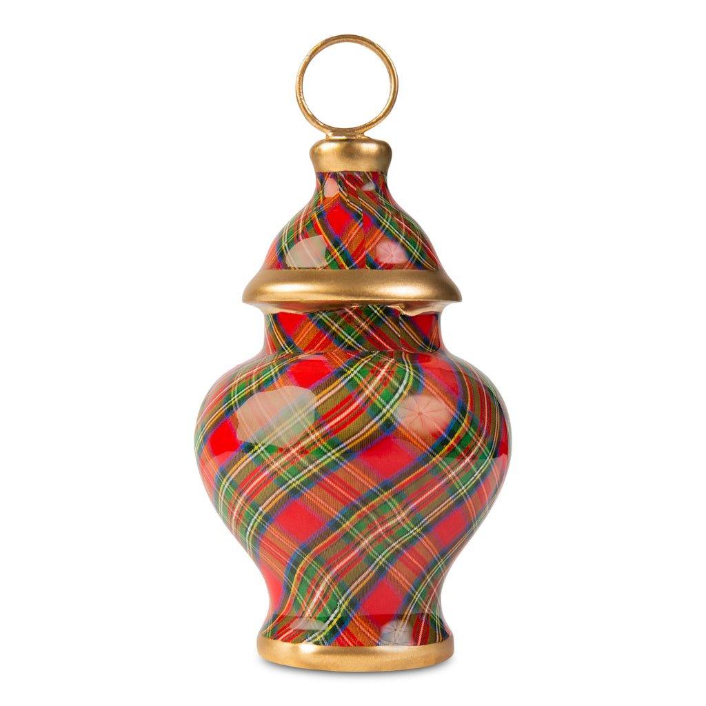 Royal Tartan Ginger Jar Ornaments (12pk)