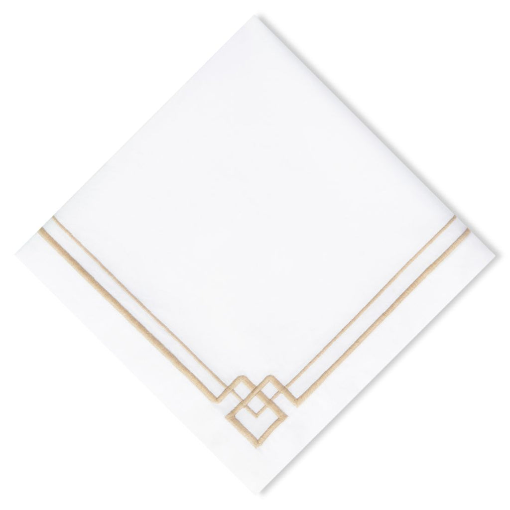 Interlocking Key Napkin (12pk) - Taupe