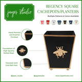 Regency Bee Square Cachepot Planter Black - Avail 5/5