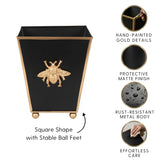 Regency Bee Square Cachepot Planter Black