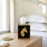 Regency Horse Head Tissue Box Cover Black