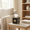 Regency Bee Tissue Box Cover Black