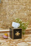 Regency Bee Tissue Box Cover Black