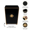 Regency Bee Wastebasket Black