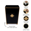 Regency Bee Wastebasket Black