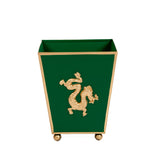 Regency Dragon Square Cachepot Planter 6 - Emerald Green