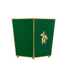 Regency Dragon Square Wastebasket - Emerald Green