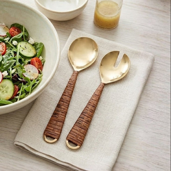 Regency Rattan Salad Spoons (2pk)