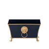 Regency Fluted Rectangle Paws & Claws Cachepot - Indigo